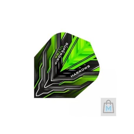 DART TOLL HARROWS SUPERGRIP ULTRA FLIGHT ZÖLD