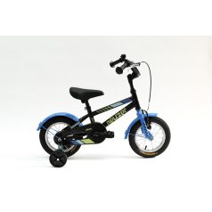 BMX 12 fiú fekete/sárga-kék kerékpár