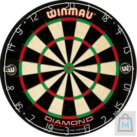 DARTS TÁBLA SISAL WINMAU DIAMOND PLUS, HÁROMSZÖGLETŰ DRÓTTAL