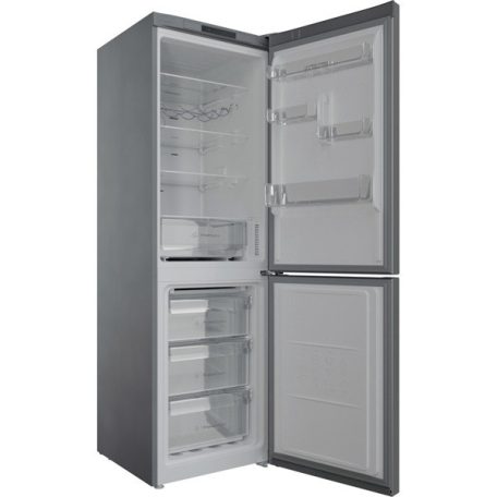 Indesit INFC8 TI21X inox, alulfagyasztós, Hűtő:231L, Fagyasztó:104L, Total No frost hűtőszekrény