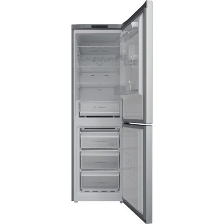 Indesit INFC8 TI21X inox, alulfagyasztós, Hűtő:231L, Fagyasztó:104L, Total No frost hűtőszekrény