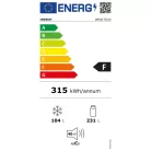 Indesit INFC8 TI21X inox, alulfagyasztós, Hűtő:231L, Fagyasztó:104L, Total No frost hűtőszekrény