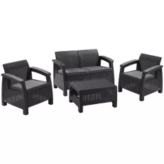 Keter 223204 CORFU Műrattan kerti bútor szett
