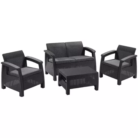 Keter 223204 CORFU Műrattan kerti bútor szett