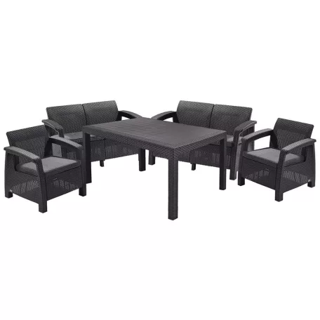 Keter 223216 Corfu Fiesta Műrattan kerti bútor szett