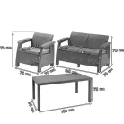 Keter 227586 Corfu Fiesta Műrattan kertibútor szett