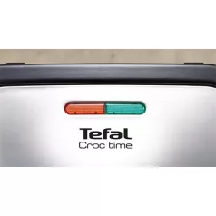   Tefal SM193D34 Crock Time inox-fekete grill/panini - szendvicssütő
