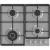 Gorenje GW641EX inox, beépíthető, gáz, főzőzóna: 3 +1 wok égőfej, beépíthető méret: 56cm, főzőlap