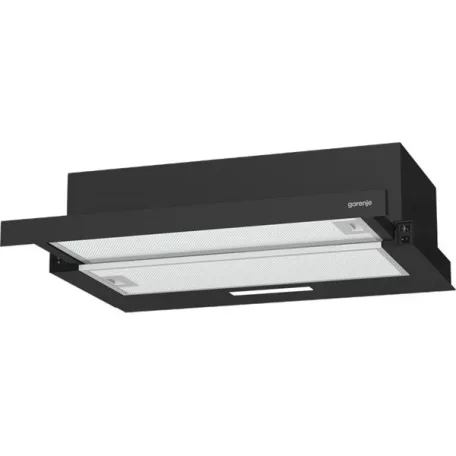 Gorenje TH60E3B fekete, szabadonálló, hagyományos, méret:60 cm, teleszkópos, zajszint:67 dB, páraelszívó