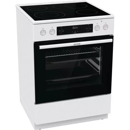 Gorenje GECS6C70WPA fehér, szabadonálló, kerámialapos, elektromos, főzőzóna: 4, sütő:71L, grill, tűzhely