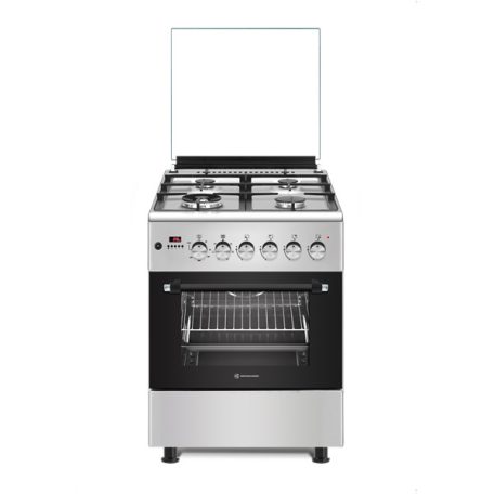 Novacook F6TS40EG-HI Exclusive Line 60 inox, szabadonálló, gáz, kombinált, főzőzóna: 4, sütő:56L, grill, tűzhely