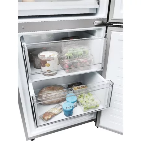 Haier HDPW3618DNPK inox, alulfagyasztós, Hűtő:235L, Fagyasztó:117L, Total No frost hűtőszekrény