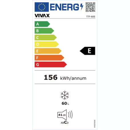 Vivax TTF-60E fehér, Fagyasztó:60L, asztali fagyasztószekrény