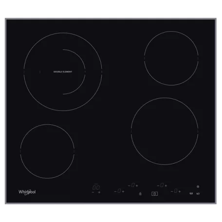 Whirlpool AKT 8601 IX fekete, beépíthető, elektromos üvegkerámia, főzőzóna: 4, beépíthető méret: 56cm, főzőlap