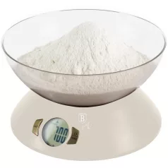   Berlinger Haus BH/9617 Sahara Collection 5 kg kapacitású matt krém tálas konyhai mérleg
