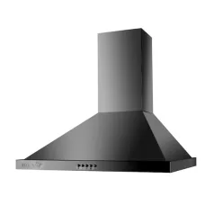   Hausberg HB-1260NG fekete, szabadonálló, kürtős, méret:59,9 cm, zajszint:56 dB, páraelszívó