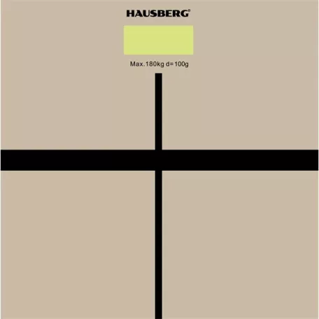 Hausberg HB-6003AB üveg fürdőszobai mérleg bézs
