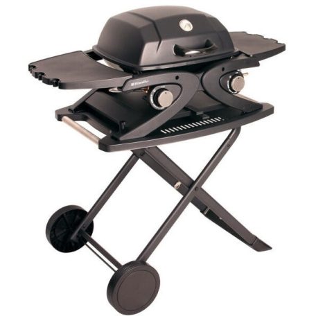 Riwall RGG 20 Compact SET4,2 kW, 2 gázégővel és összecsukható asztallal gázüzemű mobil grillsütő