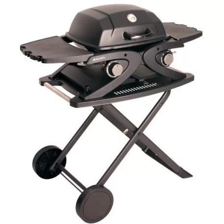 Riwall RGG 20 Compact SET4,2 kW, 2 gázégővel és összecsukható asztallal gázüzemű mobil grillsütő