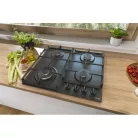Gorenje GW641BFB fekete, beépíthető, gáz, főzőzóna: 3 +1 wok égőfej, beépíthető méret: 56cm, főzőlap