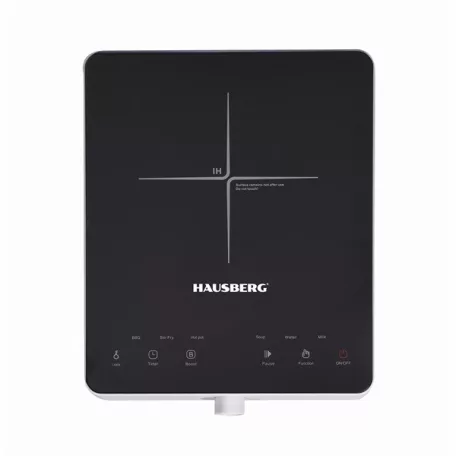Hausberg HB-1526AB 2000W fekete-fehér  elektromos egylapos indukciós főzőlap érintésvezérléssel
