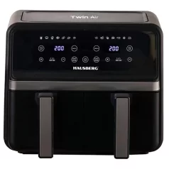   Hausberg HB-2373NG 2200-2400W dupla kosaras fekete 8,4 L forrólevegős sütő (air fryer/airfryer)