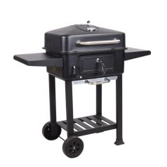   TOO BG-200B fekete BBQ faszenes grillkocsi két oldalsó asztallal