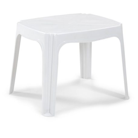 IRIS GF-500W Mono Coffee fehér műanyag kerti kisasztal, napágy mellé is 49x39x40cm