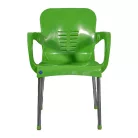 IRIS GF-700GR Paris zöld kerti műanyag szék fém lábakkal 60x50x80cm