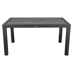   IRIS GF-210A ECO antracit műanyag kerti asztal rattan 90x150cm