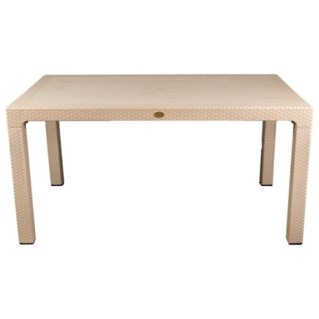 IRIS GF-800C ORIGINAL CAPPUCCINO műanyag kerti asztal rattan 90x150cm