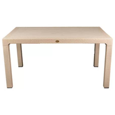 IRIS GF-800C ORIGINAL CAPPUCCINO műanyag kerti asztal rattan 90x150cm