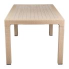 IRIS GF-800C ORIGINAL CAPPUCCINO műanyag kerti asztal rattan 90x150cm