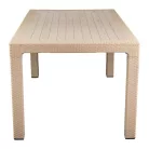 IRIS GF-800C ORIGINAL CAPPUCCINO műanyag kerti asztal rattan 90x150cm