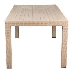   IRIS GF-800C ORIGINAL CAPPUCCINO műanyag kerti asztal rattan 90x150cm