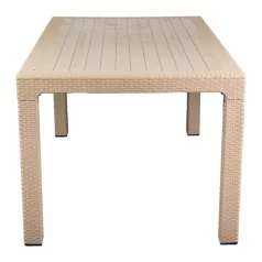   IRIS GF-800C ORIGINAL CAPPUCCINO műanyag kerti asztal rattan 90x150cm