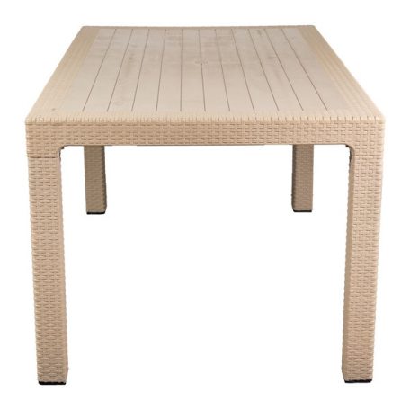 IRIS GF-800C ORIGINAL CAPPUCCINO műanyag kerti asztal rattan 90x150cm