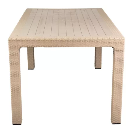 IRIS GF-800C ORIGINAL CAPPUCCINO műanyag kerti asztal rattan 90x150cm