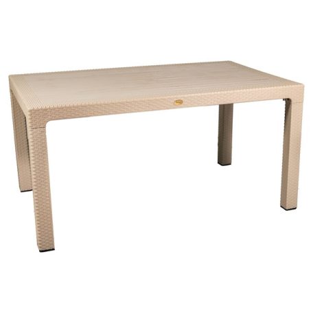 IRIS GF-800C ORIGINAL CAPPUCCINO műanyag kerti asztal rattan 90x150cm