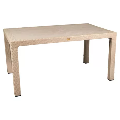IRIS GF-800C ORIGINAL CAPPUCCINO műanyag kerti asztal rattan 90x150cm
