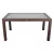 IRIS GF-220BR ECO barna műanyag kerti asztal rattan üveglappal 90x150cm