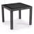 IRIS GF-820BR ORIGINAL barna műanyag kerti asztal rattan üveglappal 90x90cm