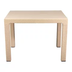   IRIS GF-830C ORIGINAL CAPPUCCINO műanyag kerti asztal rattan 70x100cm