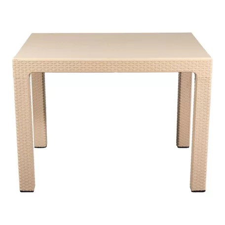 IRIS GF-830C ORIGINAL CAPPUCCINO műanyag kerti asztal rattan 70x100cm