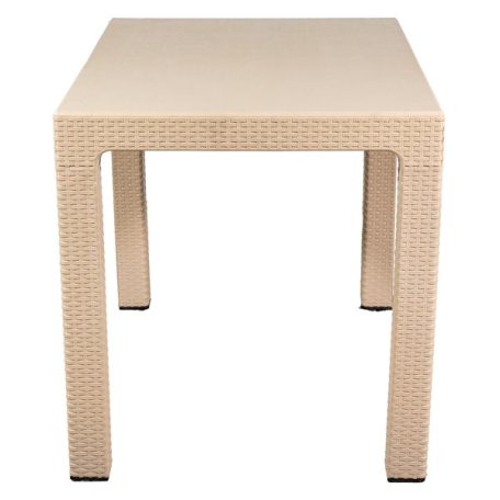 IRIS GF-830C ORIGINAL CAPPUCCINO műanyag kerti asztal rattan 70x100cm