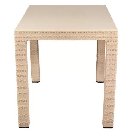 IRIS GF-830C ORIGINAL CAPPUCCINO műanyag kerti asztal rattan 70x100cm