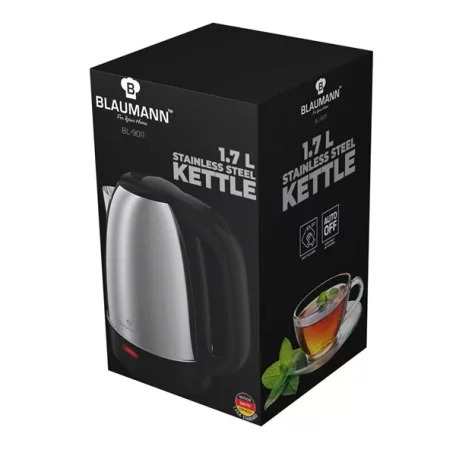 Blaumann BL-9011 1,7L-es fekete-ezüst vízforraló
