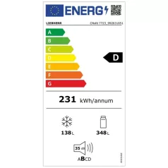   Liebherr CNsfd 7723 ezüst, alulfagyasztós, Hűtő:348L, Fagyasztó:138L, hűtőszekrény
