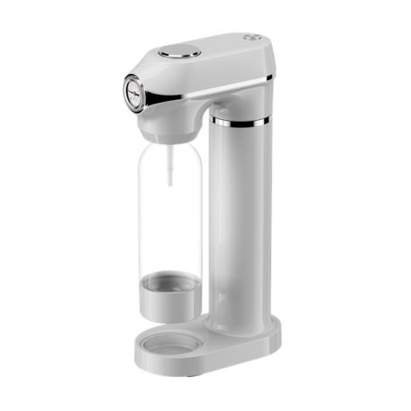 TOO SODA-M-100-W fehér szódagép nyomásmérővel, 1 literes palackkal, patron nélkül