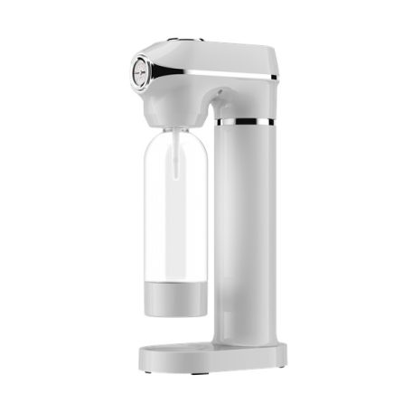 TOO SODA-M-100-W fehér szódagép nyomásmérővel, 1 literes palackkal, patron nélkül